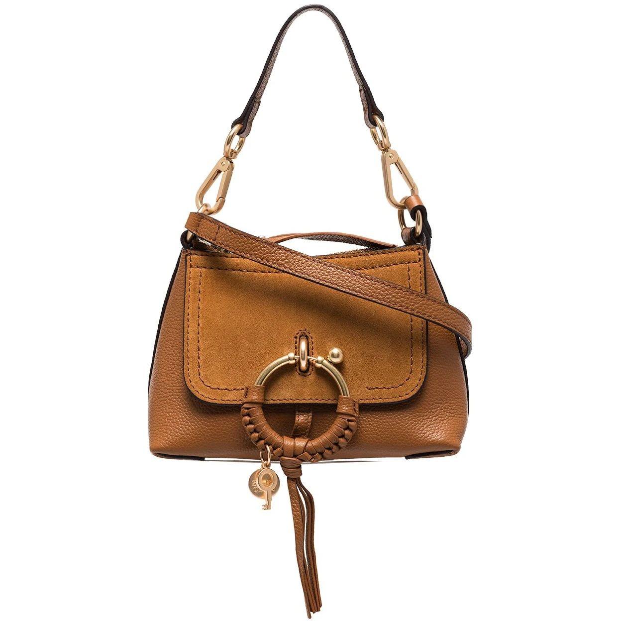 Rankinė per petį moterims, Ruda, Joan leather crossbody bag