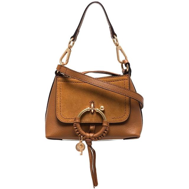 Rankinė per petį moterims, Ruda, Joan leather crossbody bag