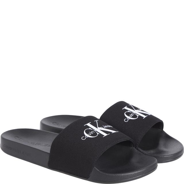 Guminės šlepetės vyrams, Juoda, Slide monogram
