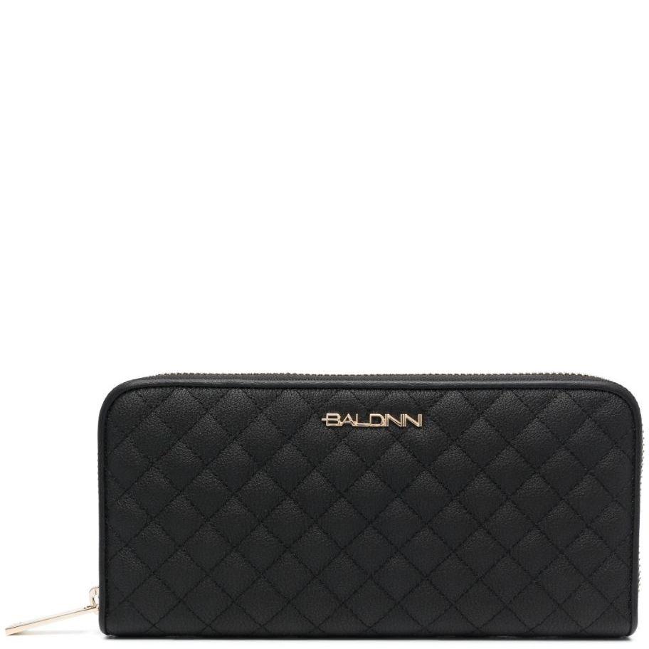 Piniginė moterims, Juoda, Wallet w/zip quilted wallet