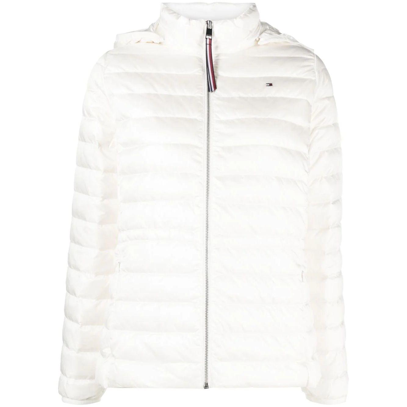 Pūkinė striukė moterims, Balta, Feminine low down jacket