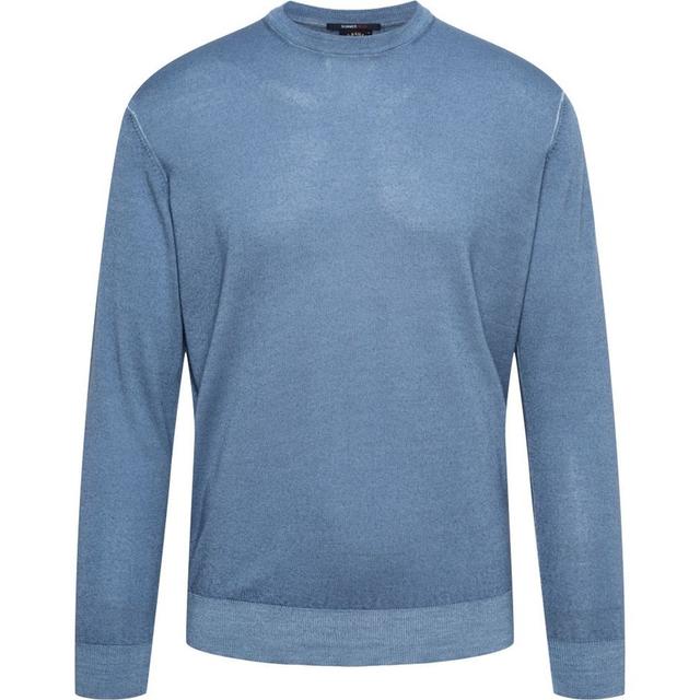 Megztinis vyrams, Mėlyna, men's knitted roundneck