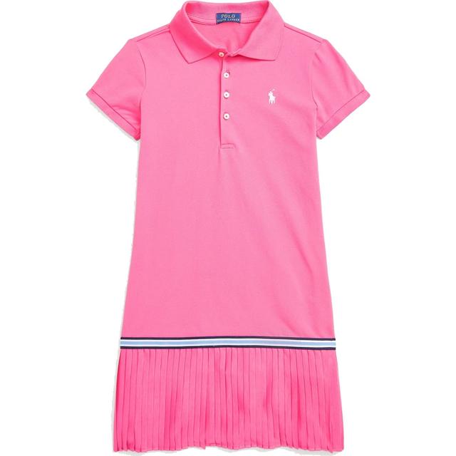 Midi suknelė mergaitėms, Rožinė, Short sleeve polo dress(7-16)