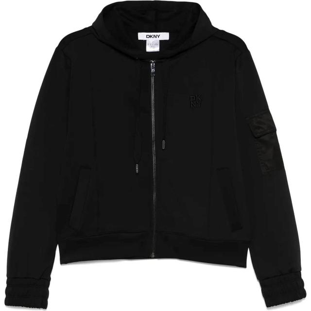 Sportinis nertinis moterims, Juoda, L/s patch soft scuba hoodie