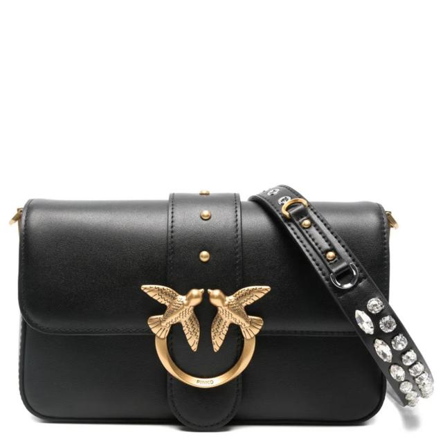 Rankinė per petį moterims, Juoda, Love one mini slouchy mb+charm