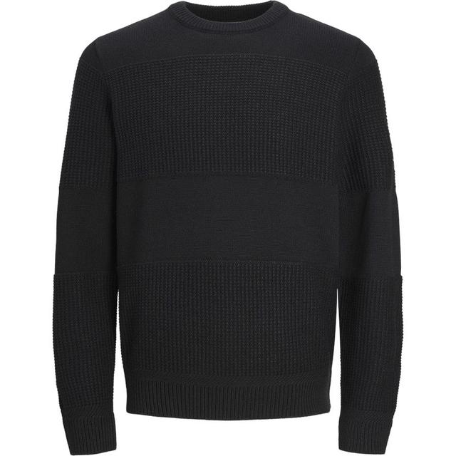 Megztinis vyrams, Juoda, JJJAMES KNIT CREW NECK
