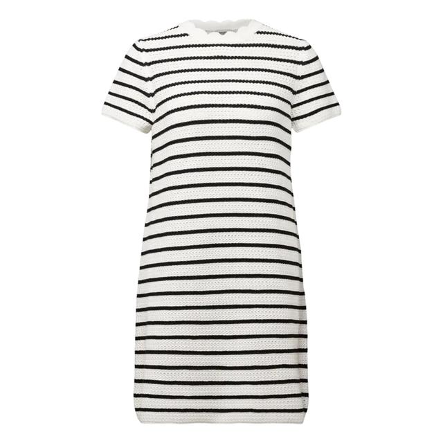 Mini suknelė moterims, Balta, Knitted cotton dresses