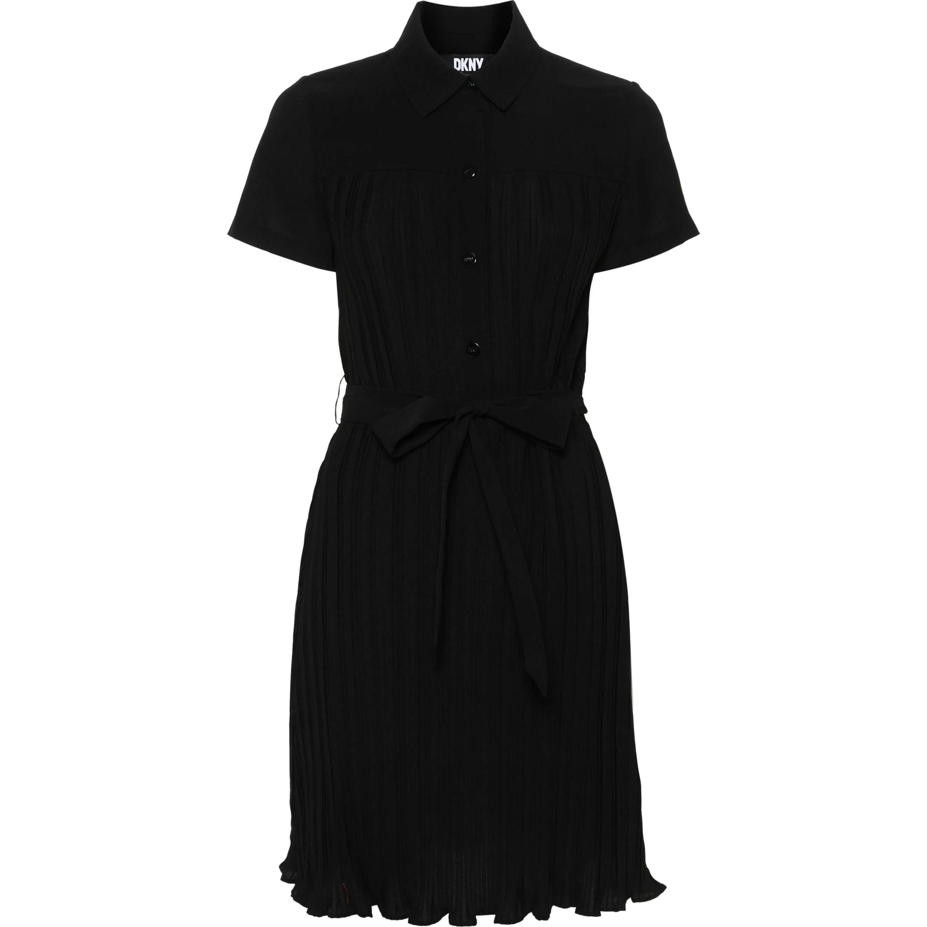 Midi suknelė moterims, Juoda, S/s shirts dress