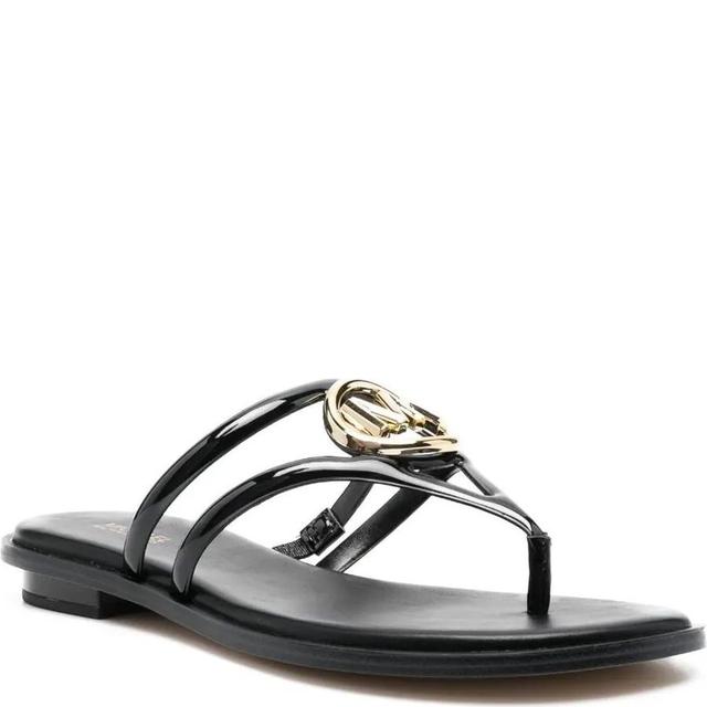 Basutės moterims, Juoda, Hampton flat sandal