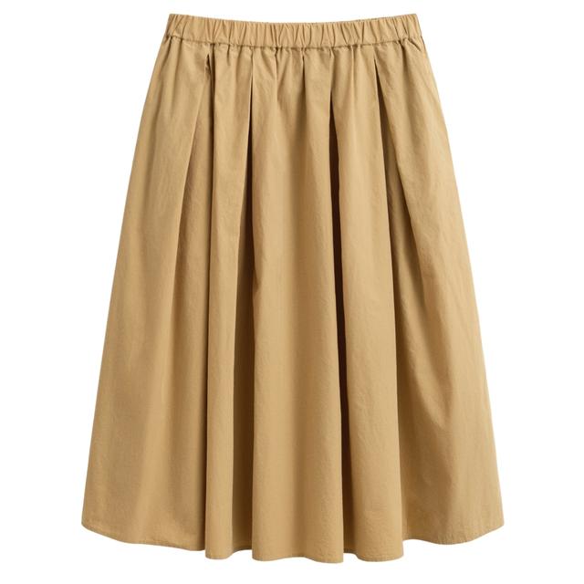 Midi sijonas moterims, Smėlio, 4400243-272 Midi skirt