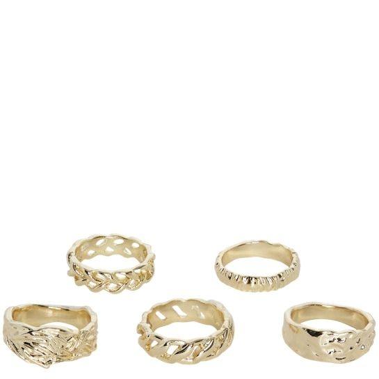 Žiedas moterims, Auksinė, PCJAVA A 5-PACK RING