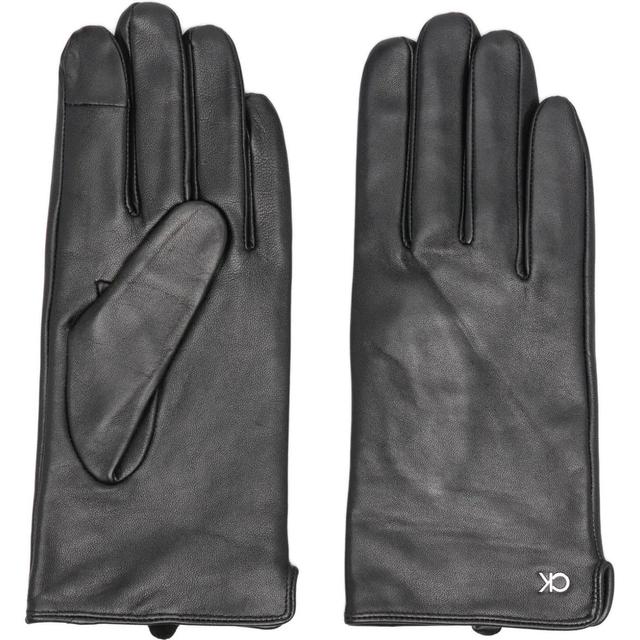 Pirštuotos pirštinės moterims, Juoda, Metal leather gloves