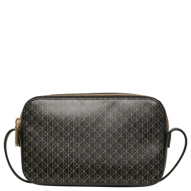 Rankinė per petį moterims, Juoda, emblem elongated camera bag