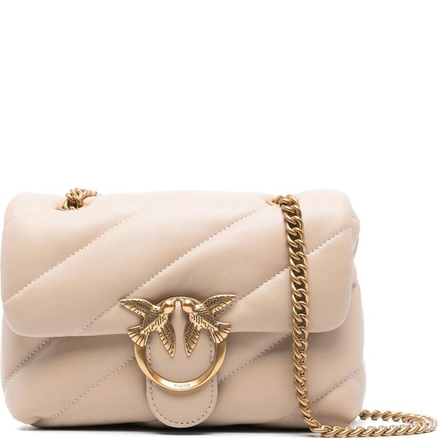 Rankinė per petį moterims, Smėlio, Love puff mini shoulder bag