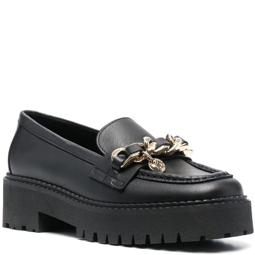 Loaferiai moterims, Juoda, CHAIN CHUNKY LOAFER