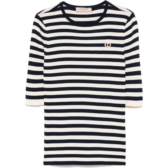 Palaidinės moterims, Marga, Striped short-sleeve t-shirt