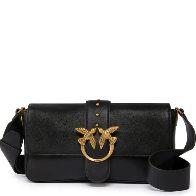 Rankinė per petį moterims, Juoda, Love one shoulder bags