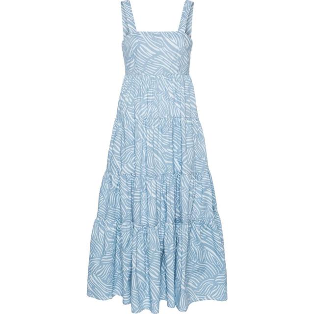 Midi suknelė moterims, Mėlyna, Zebra tiered midi dress