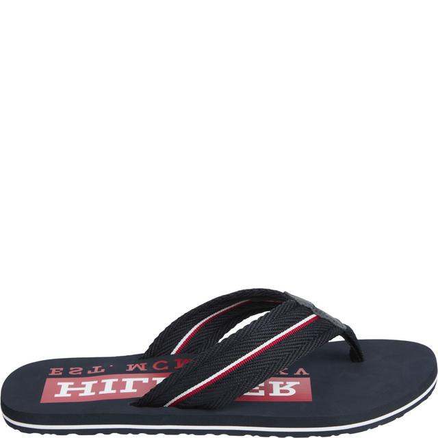 Pliažo šlepetės per pirštą vyrams, Mėlyna, Corporate flip flops