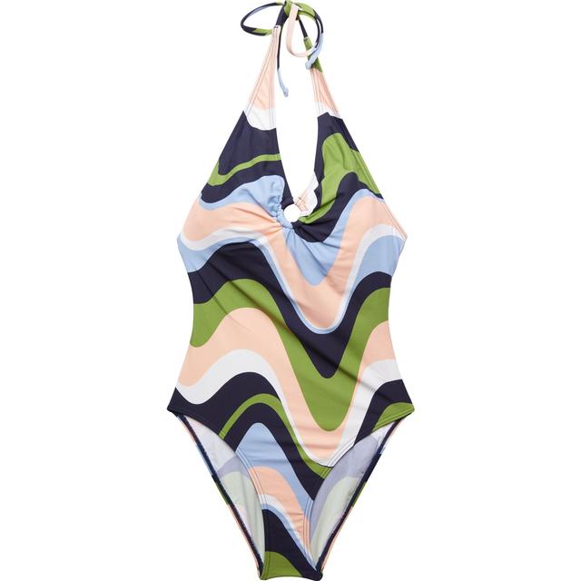 Maudymosi kostiumėlis moterims, Mėlyna, Wave beach Swimsuit