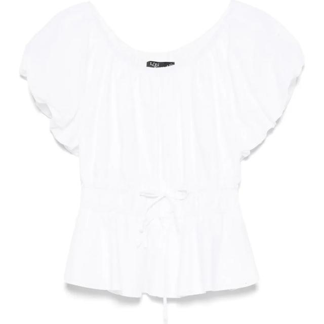 Palaidinės moterims, Balta, Tidrasel short sleeve blouse