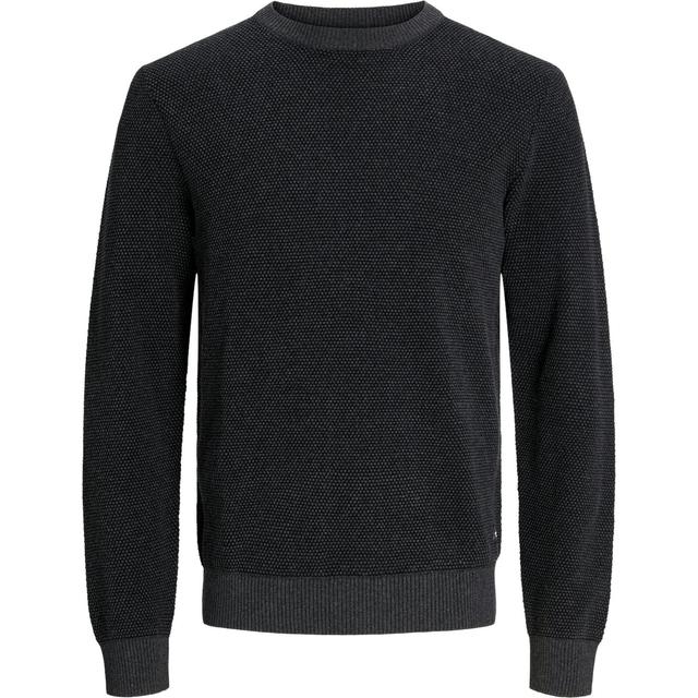 Megztinis vyrams, Juoda, Globe knit crew neck