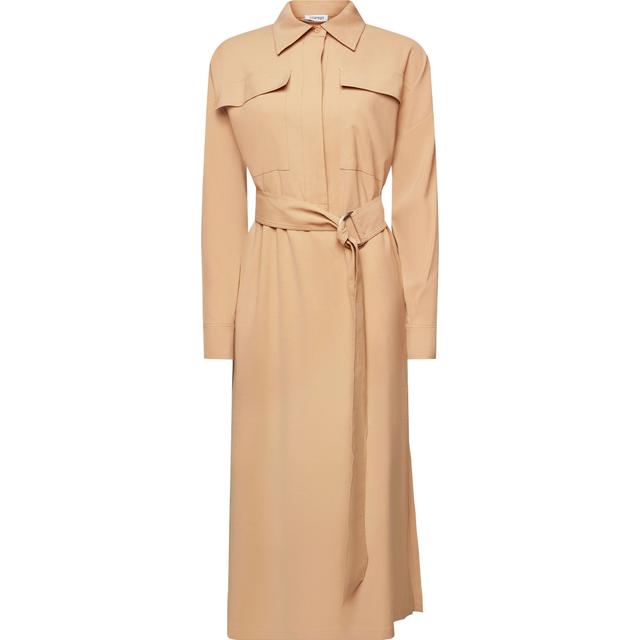 Midi suknelė moterims, Smėlio, Utility Midi Dress