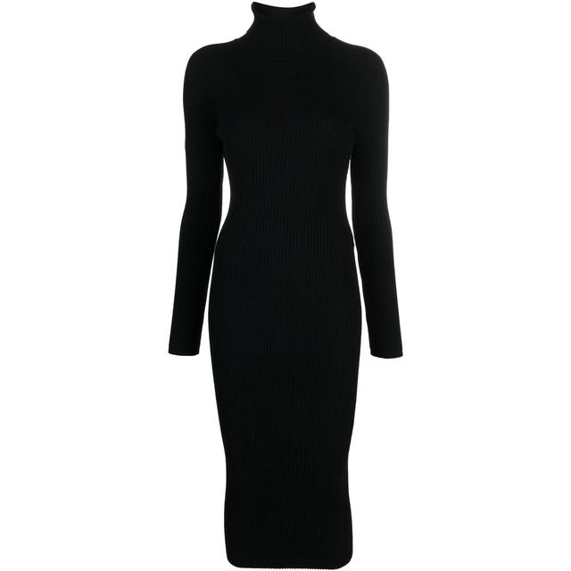 Megzta suknelė moterims, Juoda, Reise dress