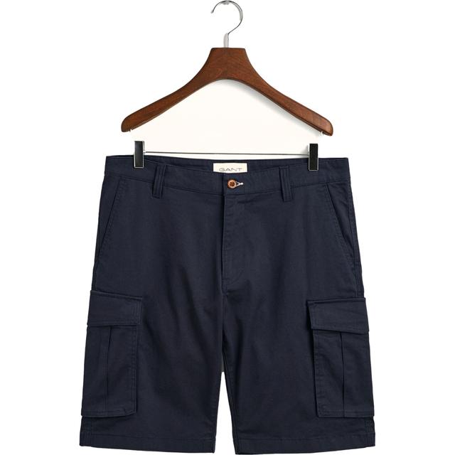 Šortai vyrams, Mėlyna, RELAXED TWILL CARGO SHORTS
