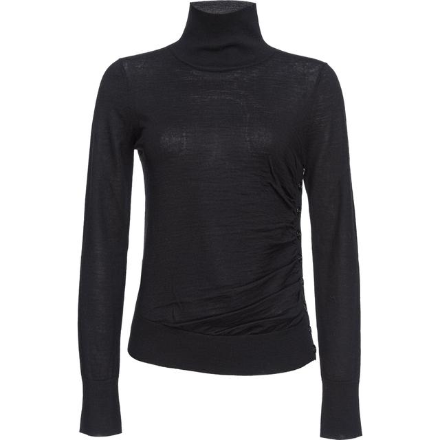 Megztinis su kaklu moterims, Juoda, Turtleneck