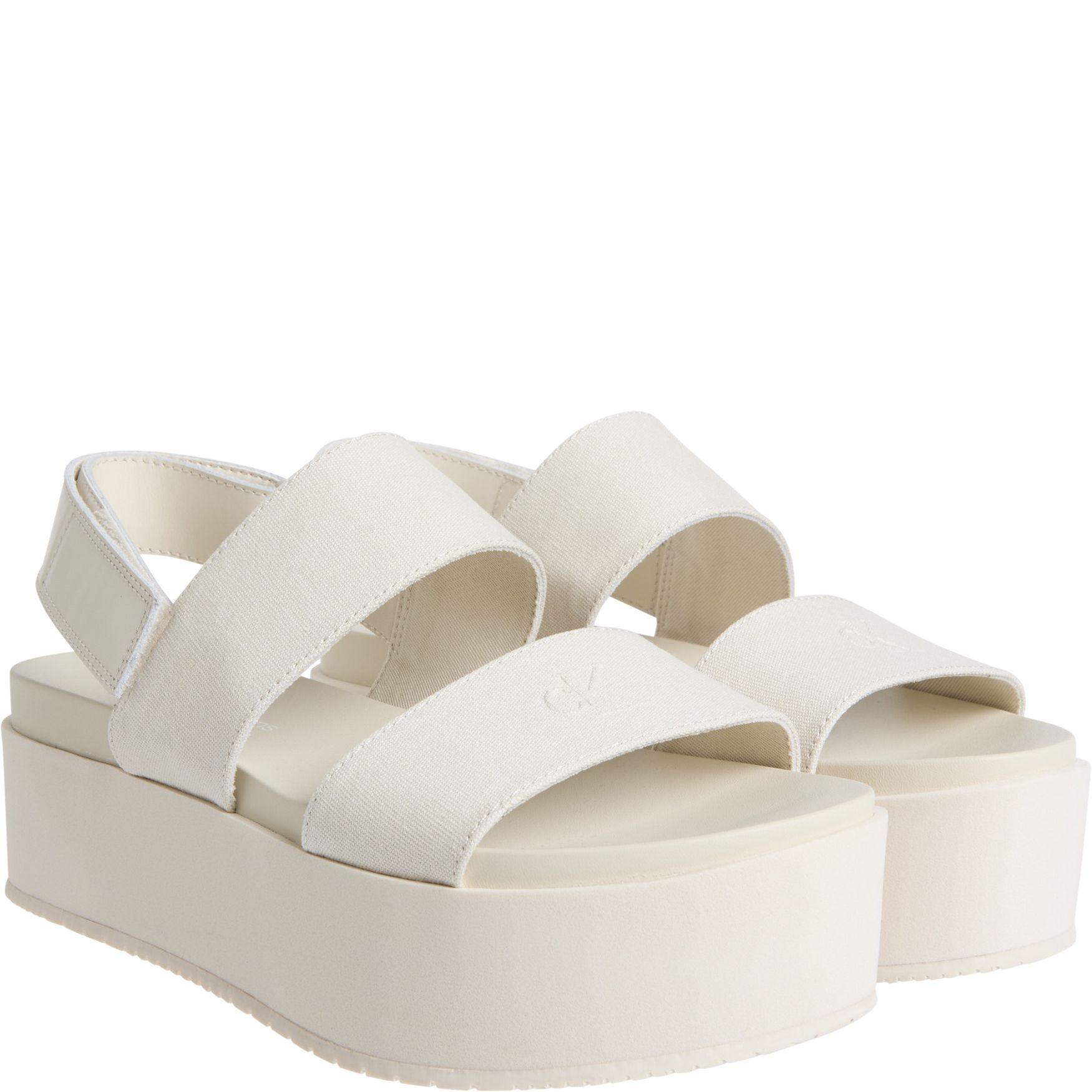 Basutės moterims, Smėlio, Flatform sandal