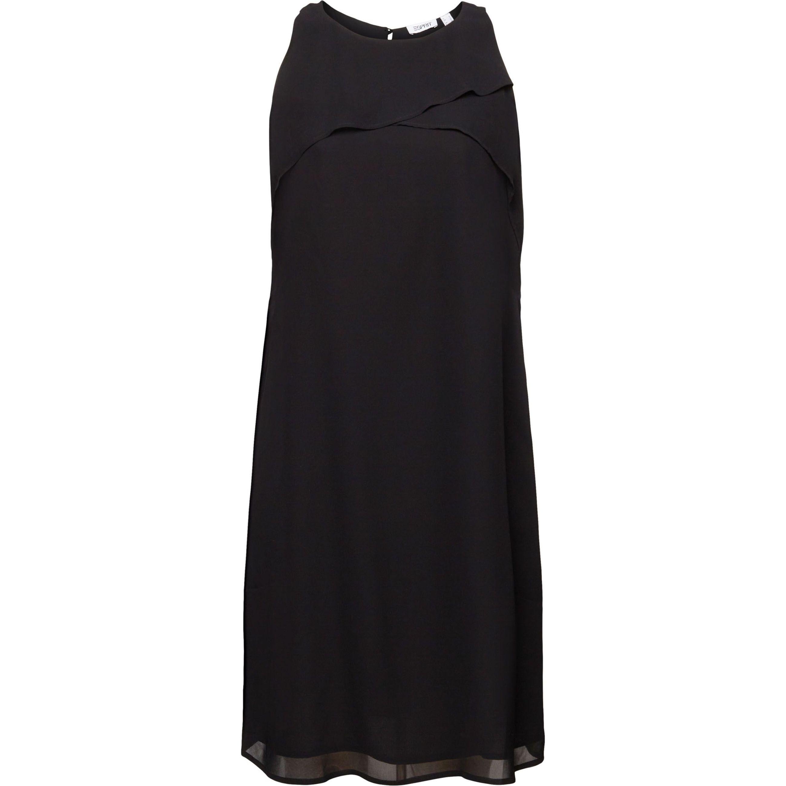 Midi suknelė moterims, Juoda, sus*crep chiffo Midi dress