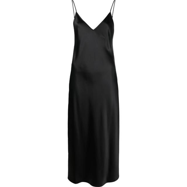 Midi suknelė moterims, Juoda, Clea dress silk satin