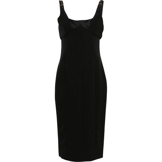 Midi suknelė moterims, Juoda, Baroque buckle midi dress