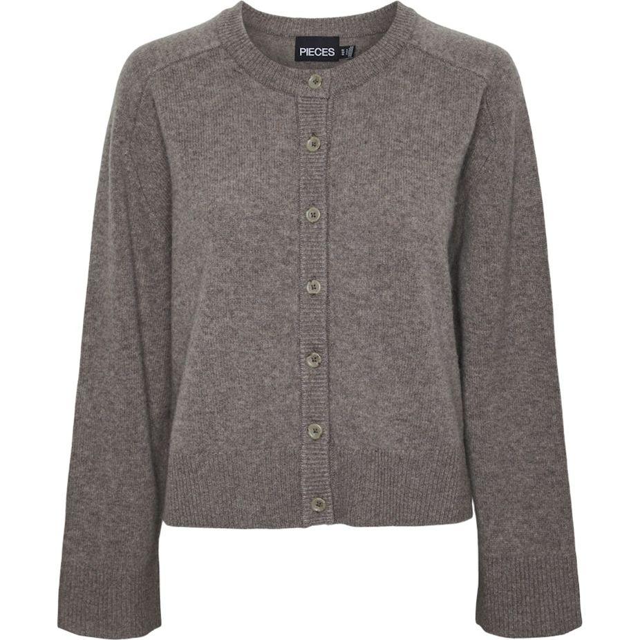 Kardiganas moterims, Gray, Nalia oneck wool knit cardigan