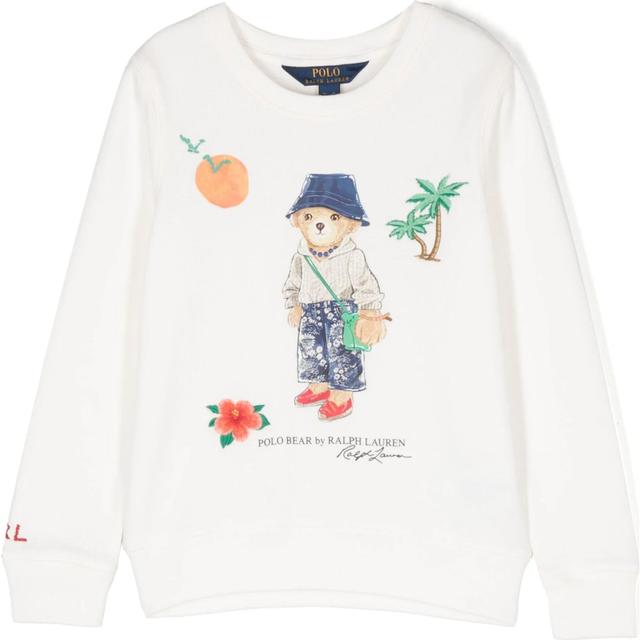 Sportinis nertinis mergaitėms, Balta, Long sleeve bear sweatshirt