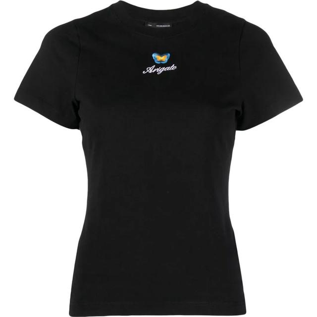 Marškinėliai trump. rankovėmis moterims, Juoda, Butterfly t-shirt