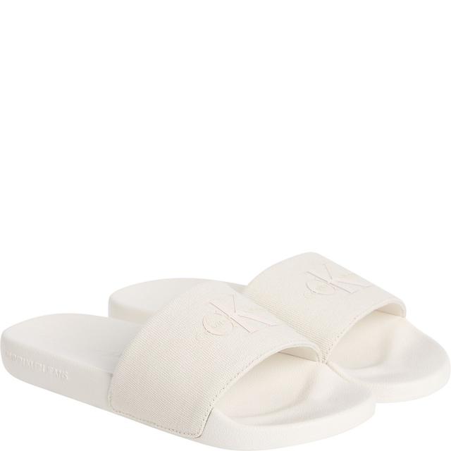 Guminės šlepetės moterims, Smėlio, Slide monogram