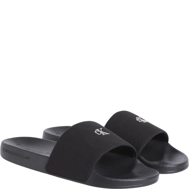 Guminės šlepetės moterims, Juoda, Slide monogram