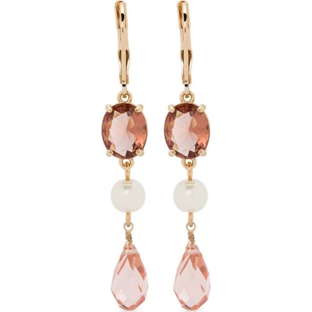 Auskarai moterims, Auksinė, Pe pearl bead linear