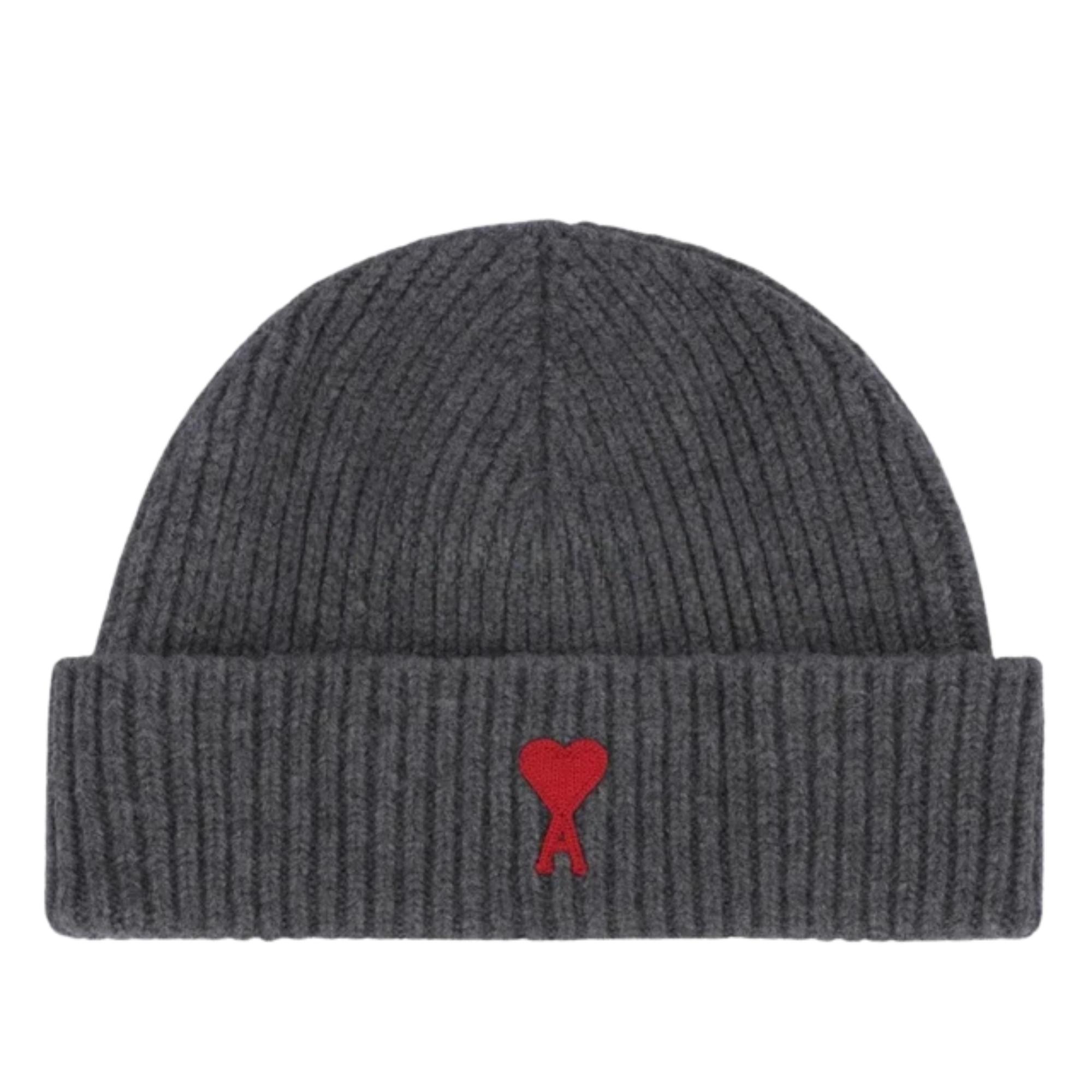 Skrybėlė, Pilka, Beanie with ami de coeur