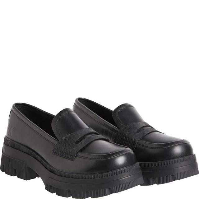 Loaferiai moterims, Juoda, Chunky combat loafer