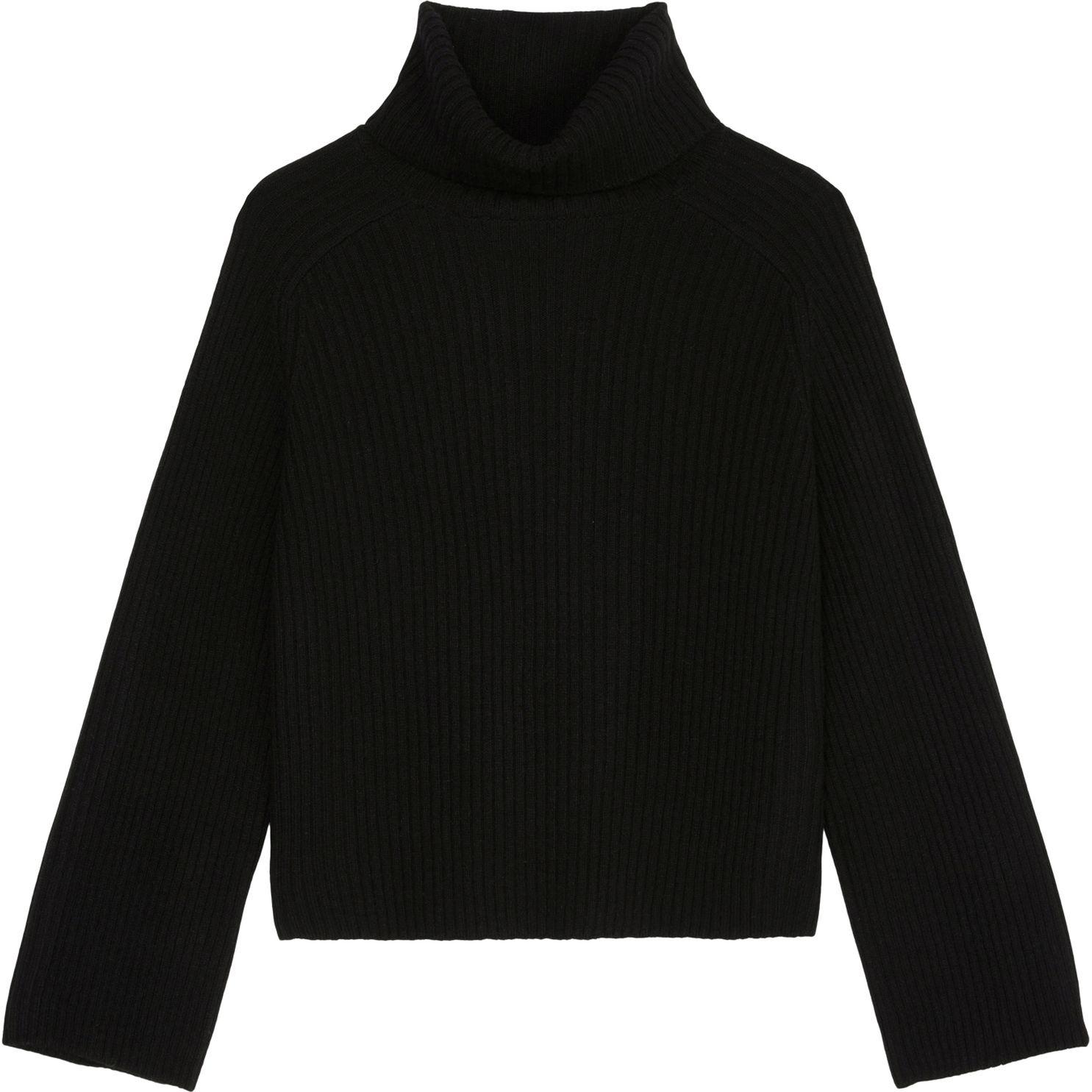 Megztinis su kaklu moterims, Juoda, Turtleneck M10621160585