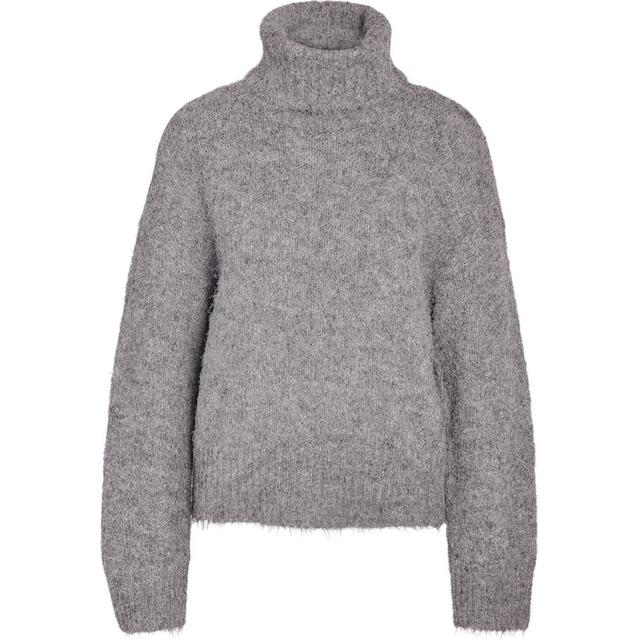 Megztinis su kaklu moterims, Pilka, Sutton roll neck knit