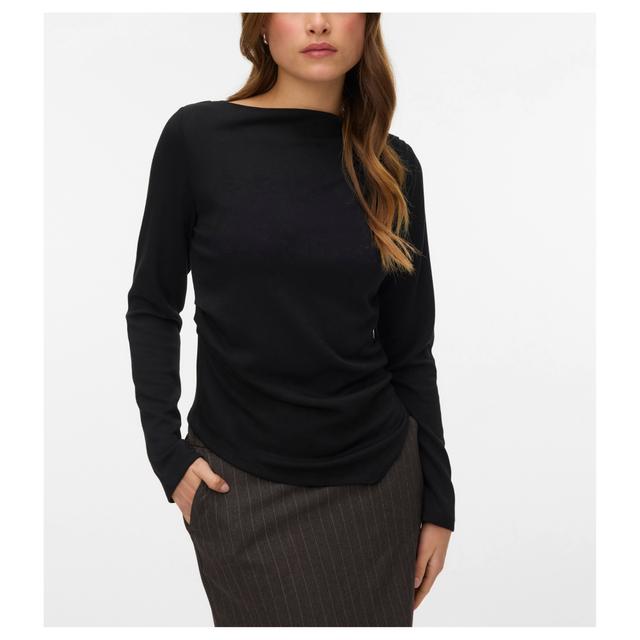 Marškinėliai ilgom. rankovėmis moterims, Juoda, Mille