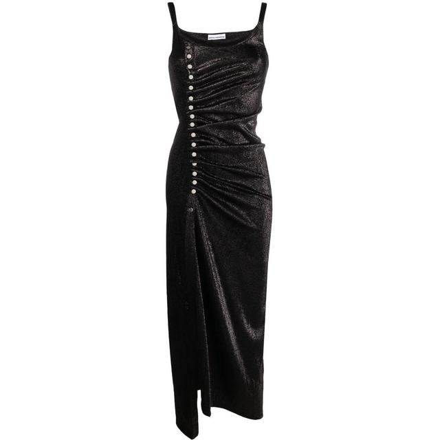 Maxi suknelė moterims, Juoda, Asymmetric mixi dress