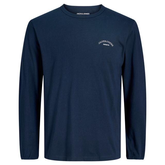 Marškinėliai ilgom. rankovėmis vyrams, Mėlyna, College logo