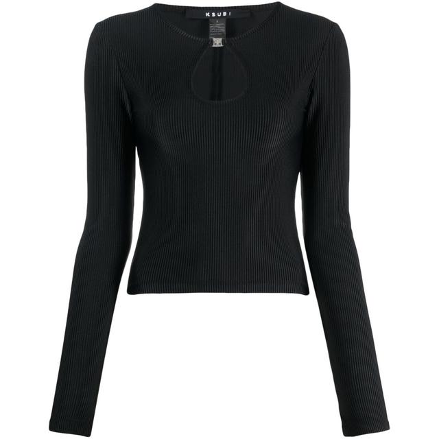 Megztinis moterims, Juoda, Charmed keyhole black top