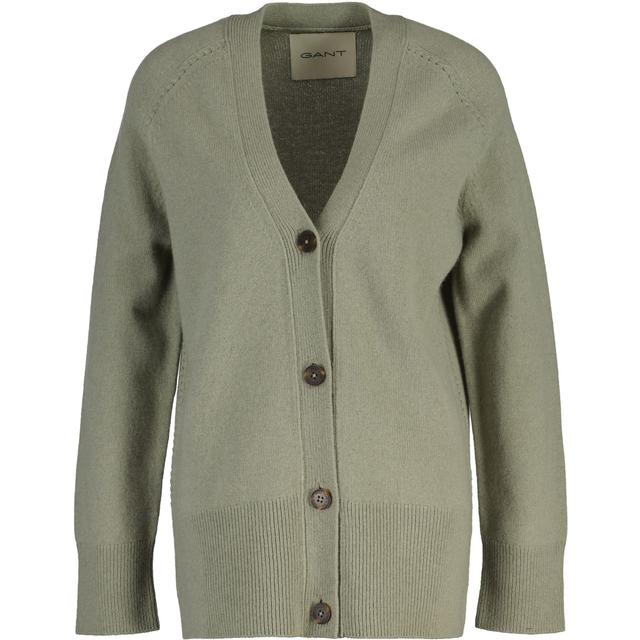 Kardiganas moterims, Žalia, detail knit cardigan