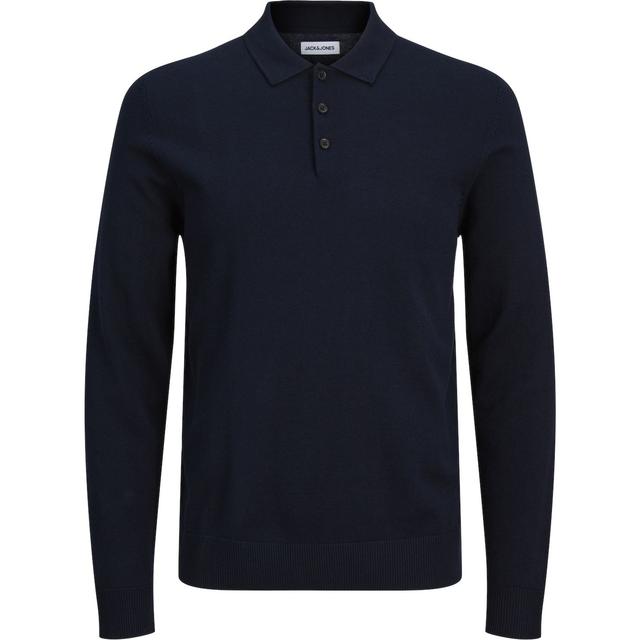 Polo marškiniai ilgos rank. vyrams, Mėlyna, Fred knit polo